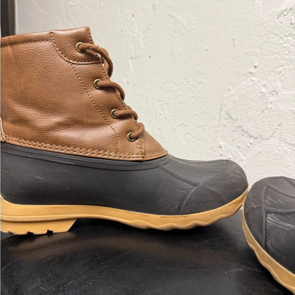 Sperry Men's Tan and Black Weatherproof Boots